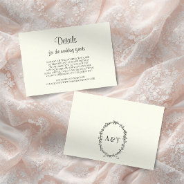 Marfil con tarjeta rústica de boda de corona