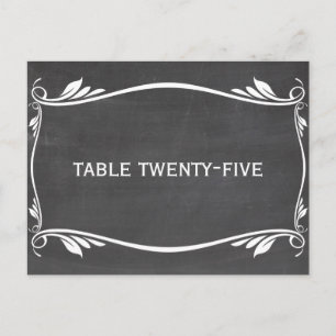 Marfil Flourier Chalkboard Número de tabla postal