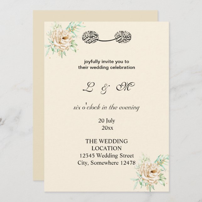 marfil formal simple monogramado (Anverso / Reverso)