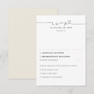Marfil Modern Wedding Minimal RSVP