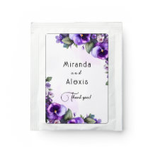 Marfil morado y plateado floral