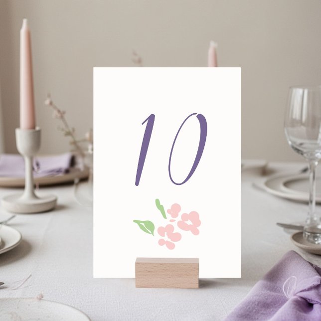 Marfil | Número de mesa de boda floral Plano  (Subido por el creador)