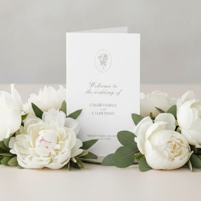 Marfil | Programa de Boda de Tarjeta Plegada Botán (Subido por el creador)