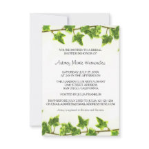 Marfil verde - Invitación a ducha de novia 3x5