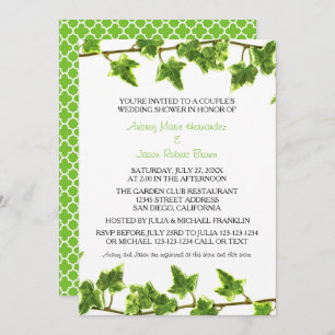 Marfil verde - Invitación a la ducha matrimonial