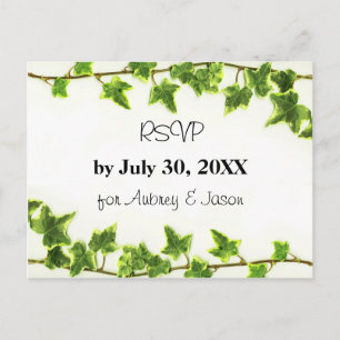 Marfil verde - Tarjeta postal RSVP