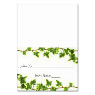 Marfil verde - Tarjetas de número de tabla de acom