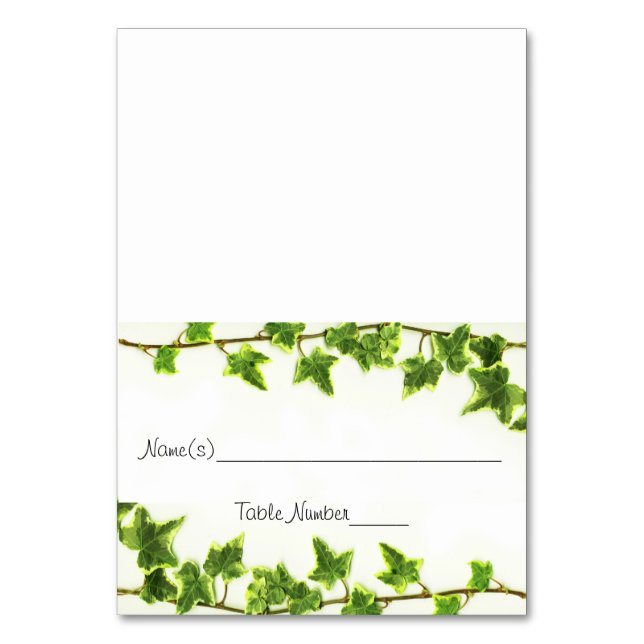 Marfil verde - Tarjetas de número de tabla de acom (Anverso)