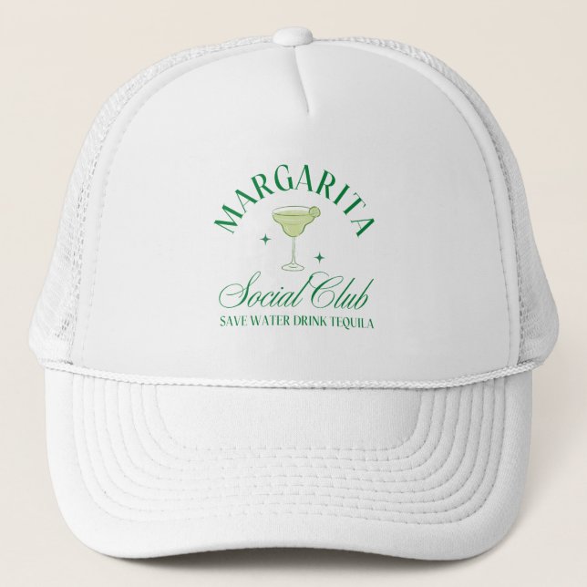 Margarita Club Social Salve agua potable gorra teq (Anverso)