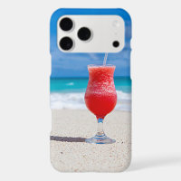 Margarita De Fresa Roja Veraniega En Playa Tropica