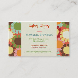 Margarita Dissy - naranja - tarjeta de visita