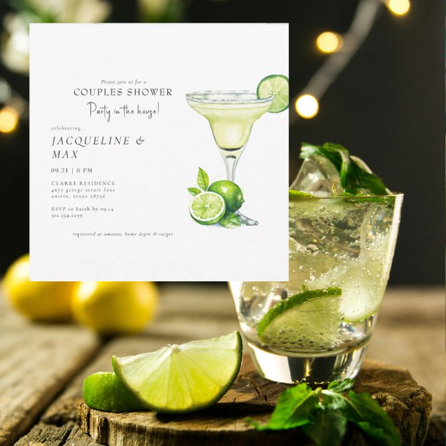 Margarita Fiesta Parejas Ducha de matrimonio cuadr (Subido por el creador)