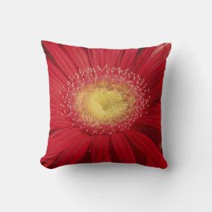 margarita roja: almohada roja casi sólida