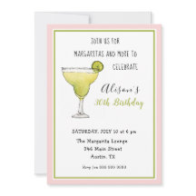 Margarita rosa y verde Invitación a la fiesta de c