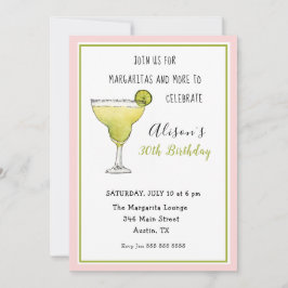 Margarita rosa y verde Invitación a la fiesta de c