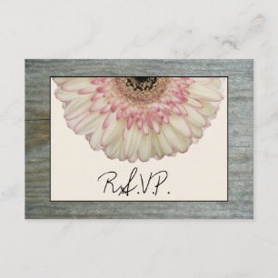 Margarita y Barnwood del Gerbera que casan RSVP