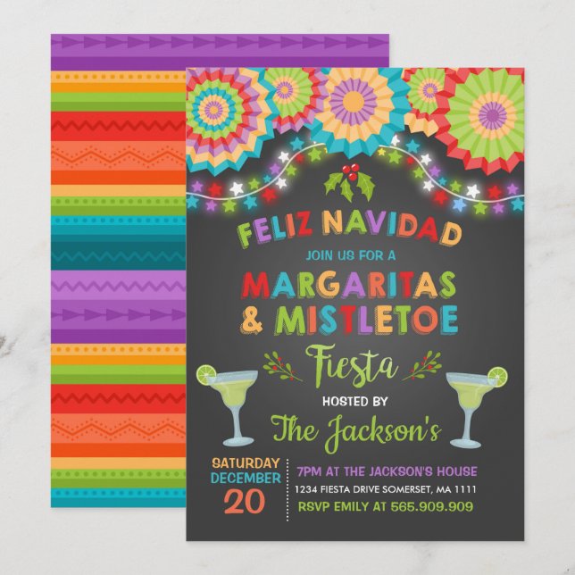 Margaritas e invitación de la celebración de días (Anverso / Reverso)