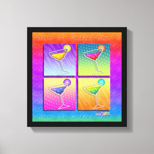 MARGARITAS POP ART Lienzo Envueltto en Galería