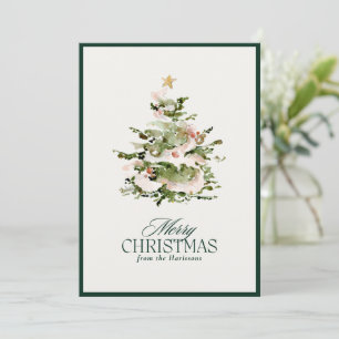 Margen verde de vacaciones del árbol de navidad de