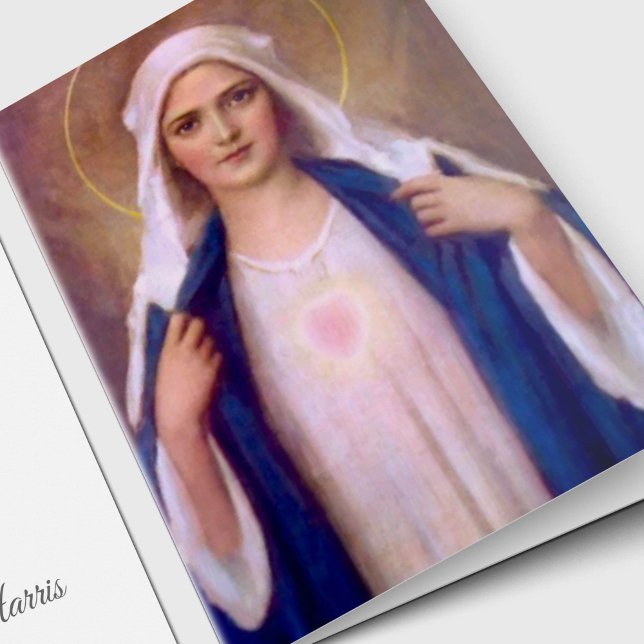 María Católica Tarjeta de agradecimiento funeral r (Mother Mary Memorial Sympathy Funeral Thank You Cards)