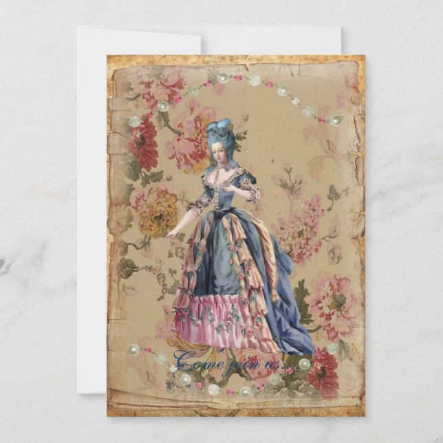 María, invitación azul (Anverso)