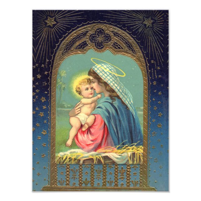 María Llevando La Foto Del Niño Jesús (Frente)