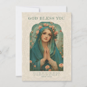 María Religiosa Vintage Floral