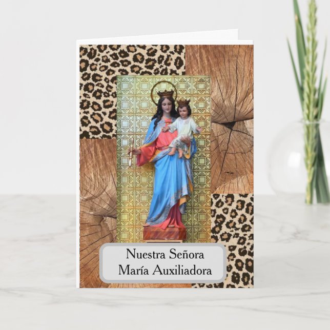 María, Tarjeta Auxiliadora de los Cristianos (Anverso)