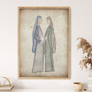 María visita a Isabel_ Arte de la pared de las Esc