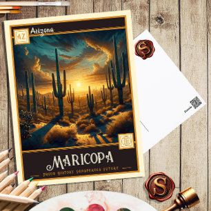 Maricopa, Arizona   Tarjeta Postal Antigua