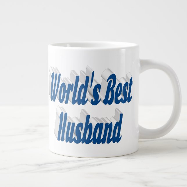 Marido con medio texto azul marino taza de café gi (Derecha)