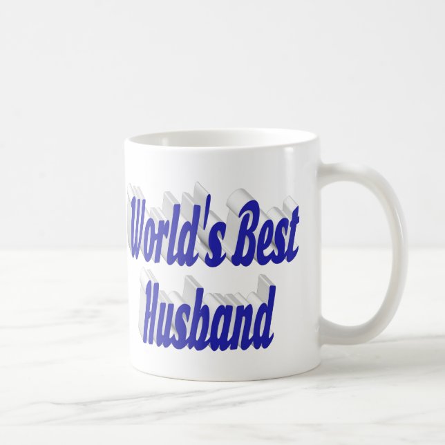 Marido con medio texto azul taza de café (Derecha)