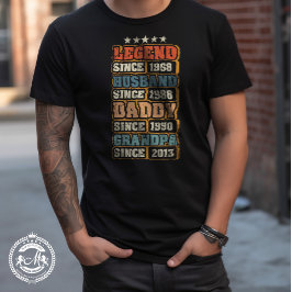 Marido de leyenda papá abuelo camiseta personaliza