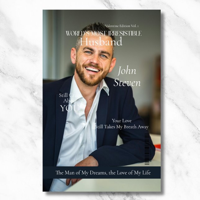 Marido más irresistible, portada de la revista (Most Irresistible Husband, Magazine Cover Hand Towel)