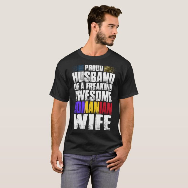 Marido orgulloso de la camiseta rumana (Anverso completo)