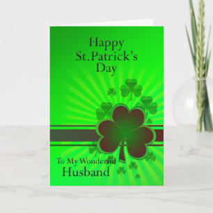 Marido, tarjeta del día de St Patrick feliz