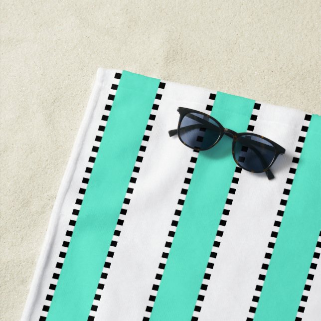 Marie Antoinette Blue Stripe Beach Toalla (In situ)