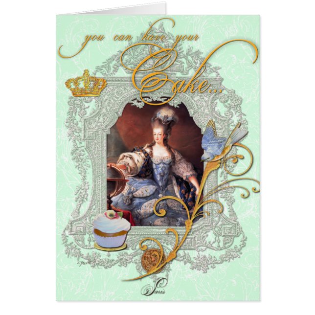 Marie Antoinette con Cupakes y Bluebird (Frente)