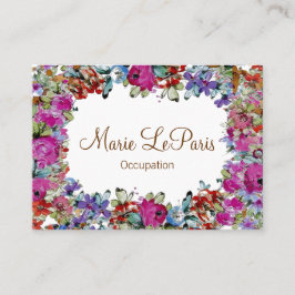 Marie Antoinette en Flores ~ Tarjeta de visita