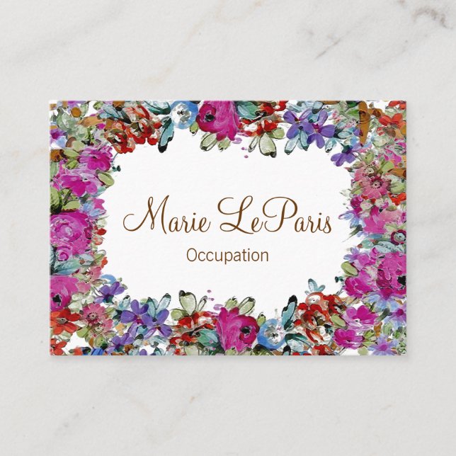 Marie Antoinette en Flores ~ Tarjeta de visita (Anverso)