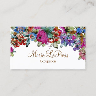 Marie Antoinette en Flores ~ Tarjeta de visita