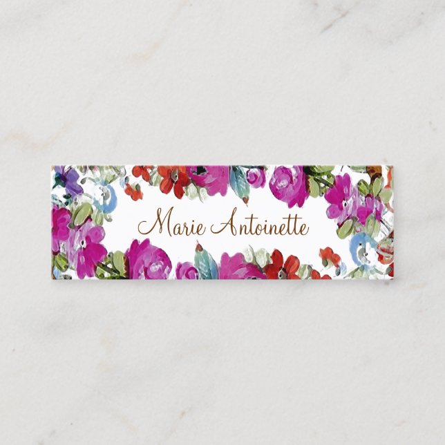 Marie Antoinette en Flores ~ Tarjetas de visita (Anverso)