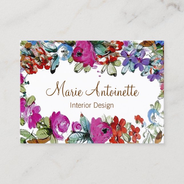 Marie Antoinette en Flores ~ Tarjetas de visita (Anverso)