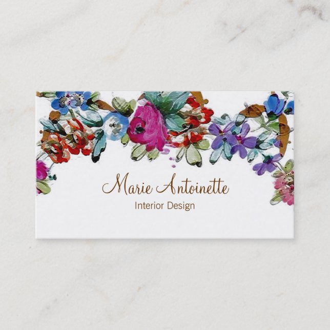 Marie Antoinette en Flores ~ Tarjetas de visita (Anverso)