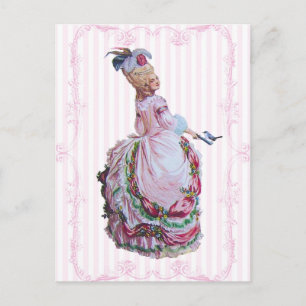 Marie Antoinette En Postales De Invitación Rosa