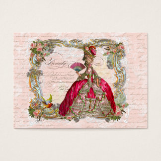 Marie Antoinette en rosa caliente con rosas rosada