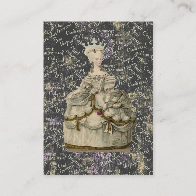 Marie Antoinette Extravagant Vestido ~ Tarjeta de  (Anverso)