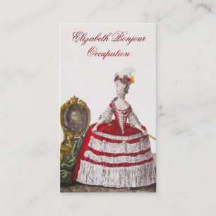 Marie Antoinette Fashion ~ Tarjeta de visita Red