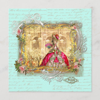 Marie Antoinette Fiesta en Versalles Invitación