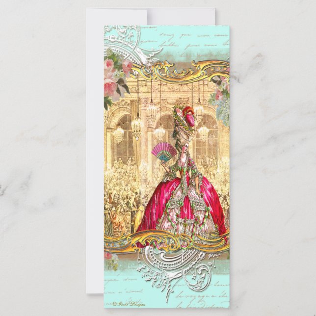 Marie Antoinette Fiesta Versailles Tarjeta de rack (Anverso)